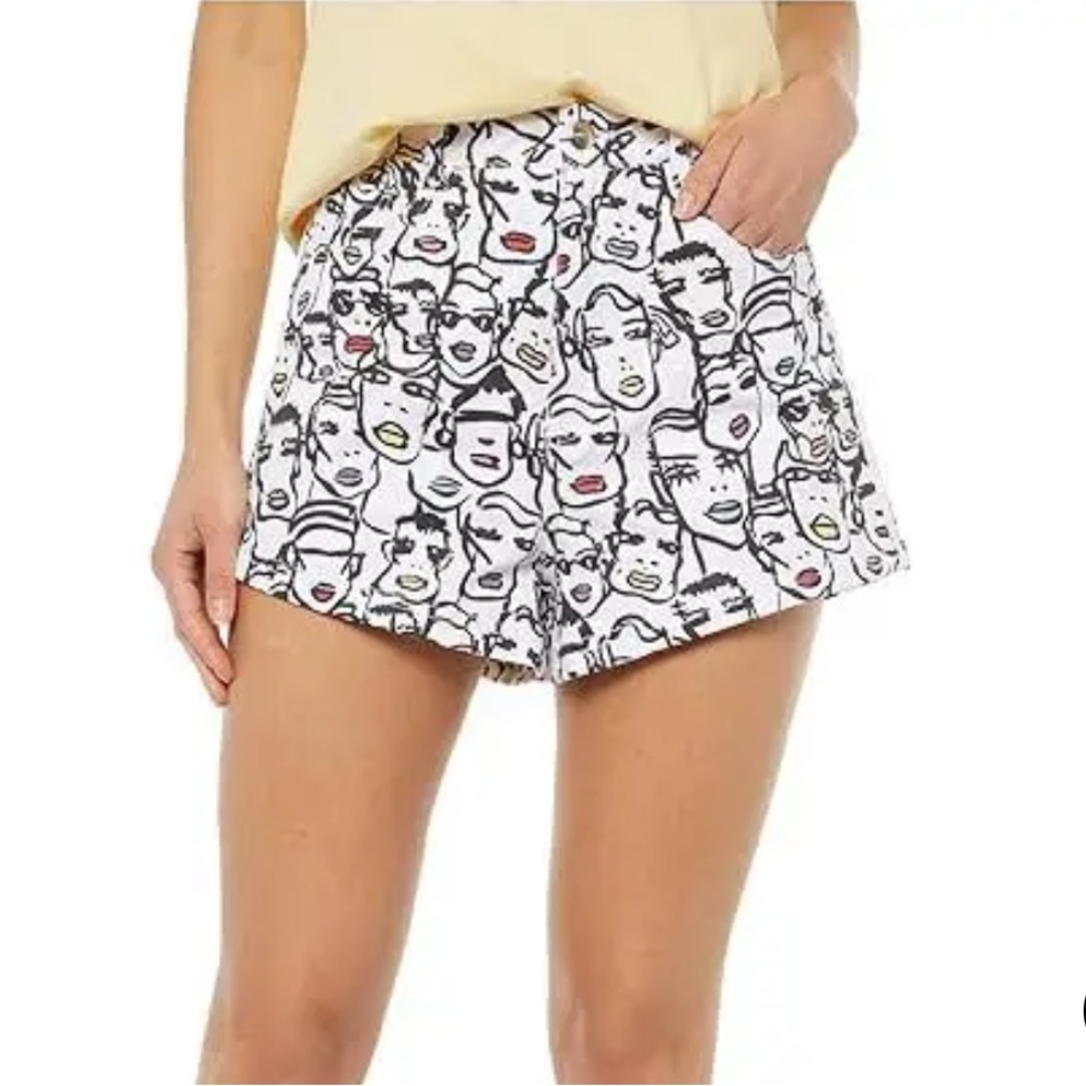 Adidas x Fiorucci Face Highlight Denim Shorts small